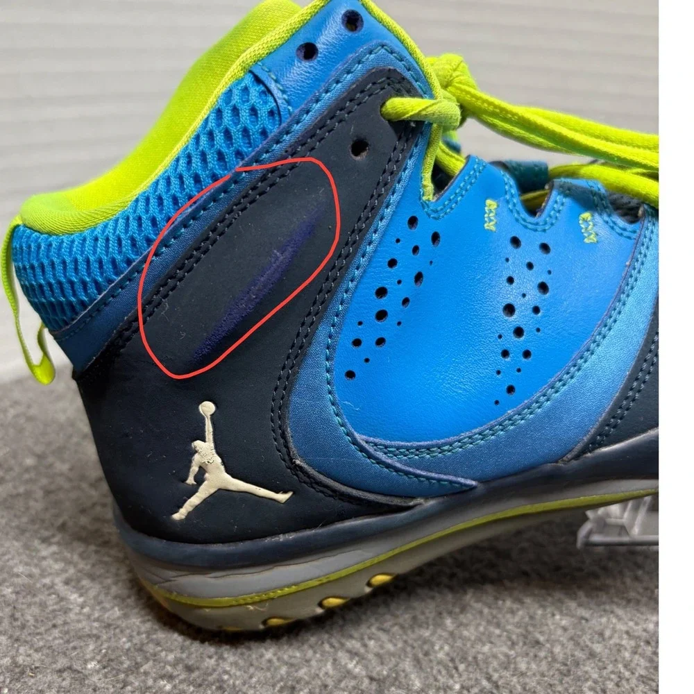 Jordan SC-1 GS Gamma Blue Volt Basketball Shoes 602672-425 Mens 7Y Women 8.5 - Picture 8 of 11